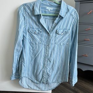 Demin button down